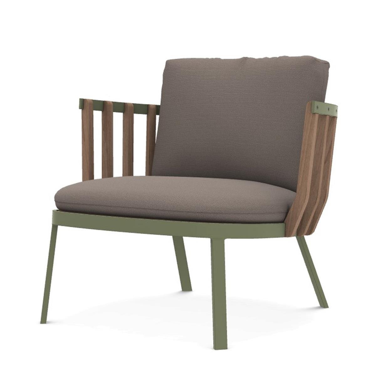 Swing Club Armchair -Ayak Teak-İskelet Alu Green-(Sunbrella Minder Dahil)
