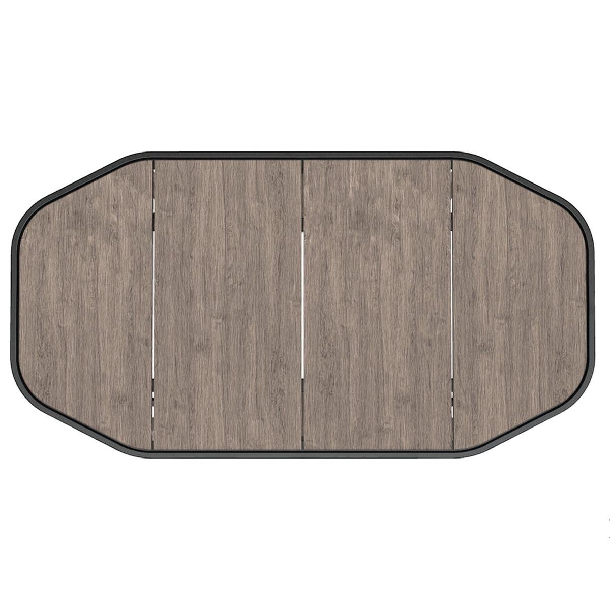 Swing Orta Sehpa(100)-Ayak Pickled Teak-İskelet Alu Sepia Black