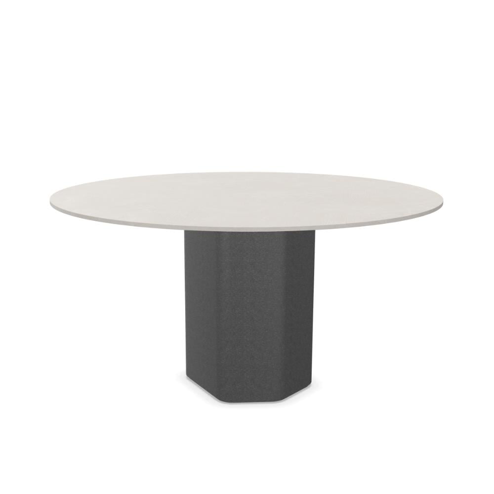 Talo Yuvarlak Yemek Masası (140) - Concrete Base (C2) - Dekton Top Argentium (K2)