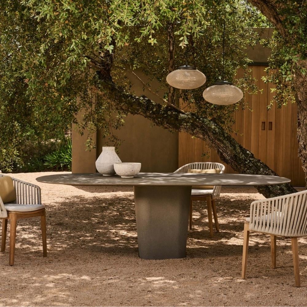 Tao Yemek Masası Oval - Linen - 240 cm