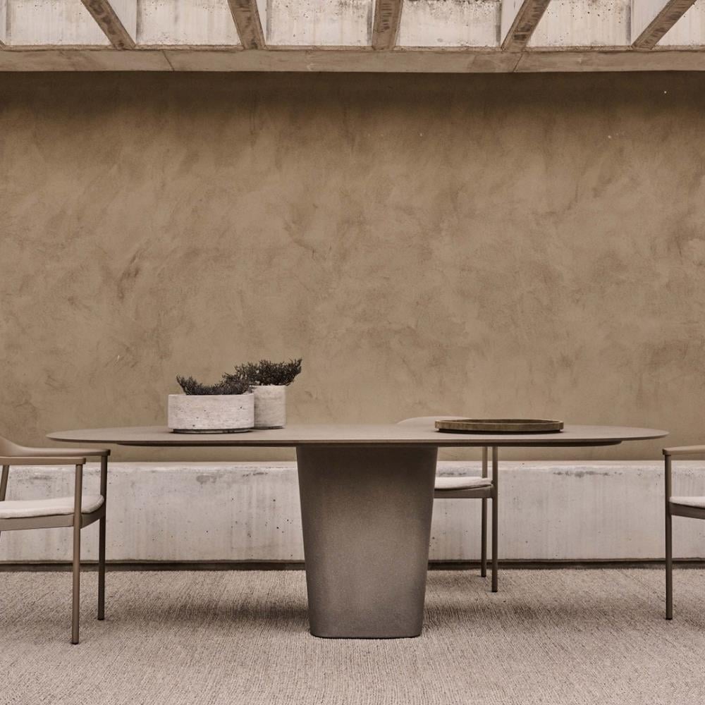 Tao Yemek Masası Oval - Linen - 240 cm