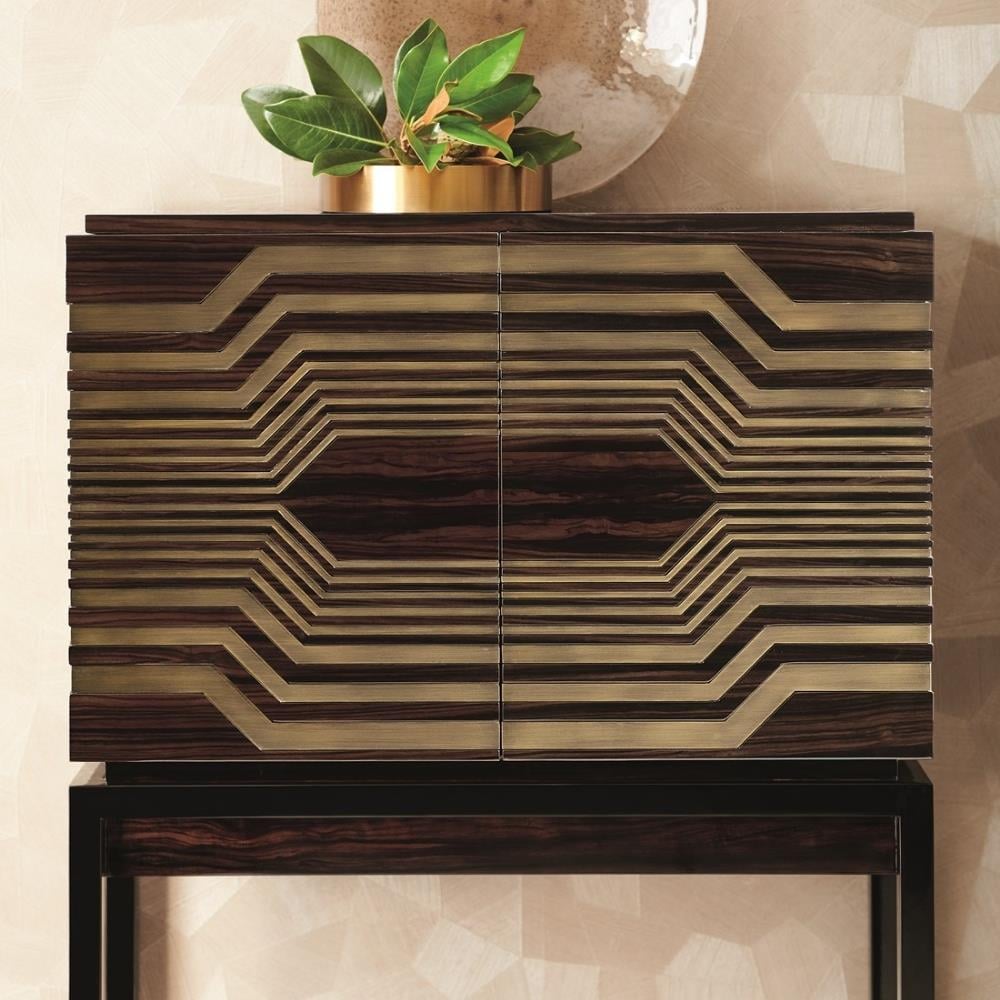 The Divergent Yüksek Konsol-Finish Natural Ebony-Urban Black-French Brass