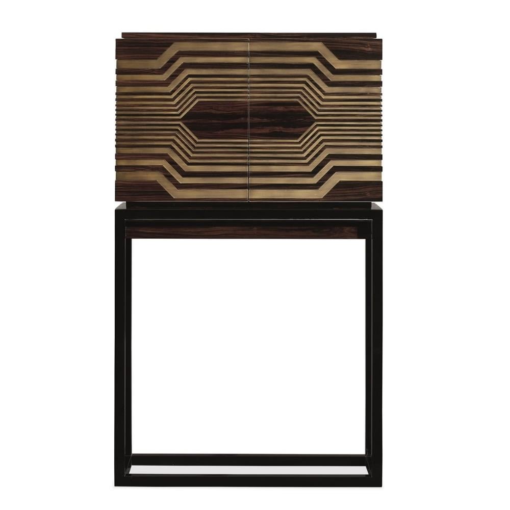 The Divergent Yüksek Konsol-Finish Natural Ebony-Urban Black-French Brass