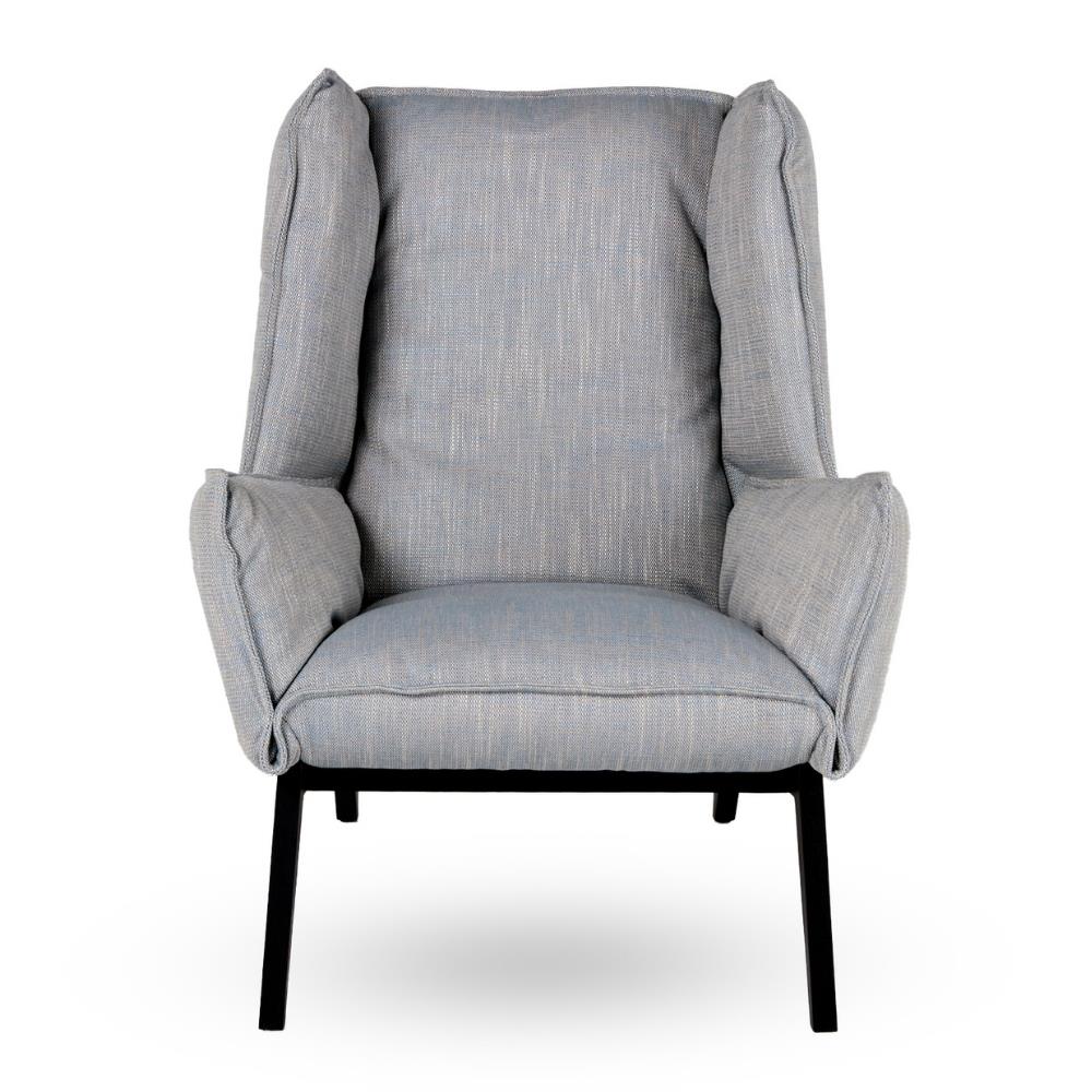 Toa Tekli Koltuk-Ayak Black-Staıned Ash-Kumaş Astrid Azur (2852)-(Grade D)