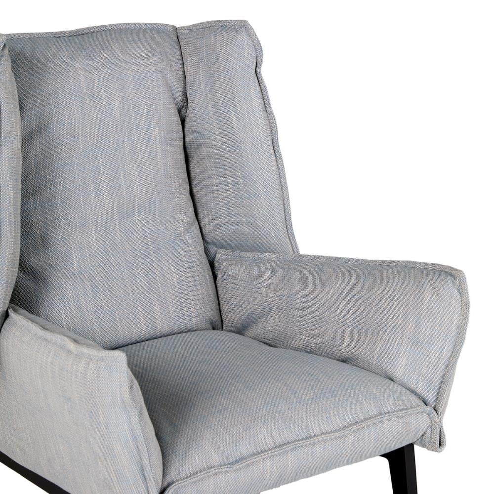 Toa Tekli Koltuk-Ayak Black-Staıned Ash-Kumaş Astrid Azur (2852)-(Grade D)