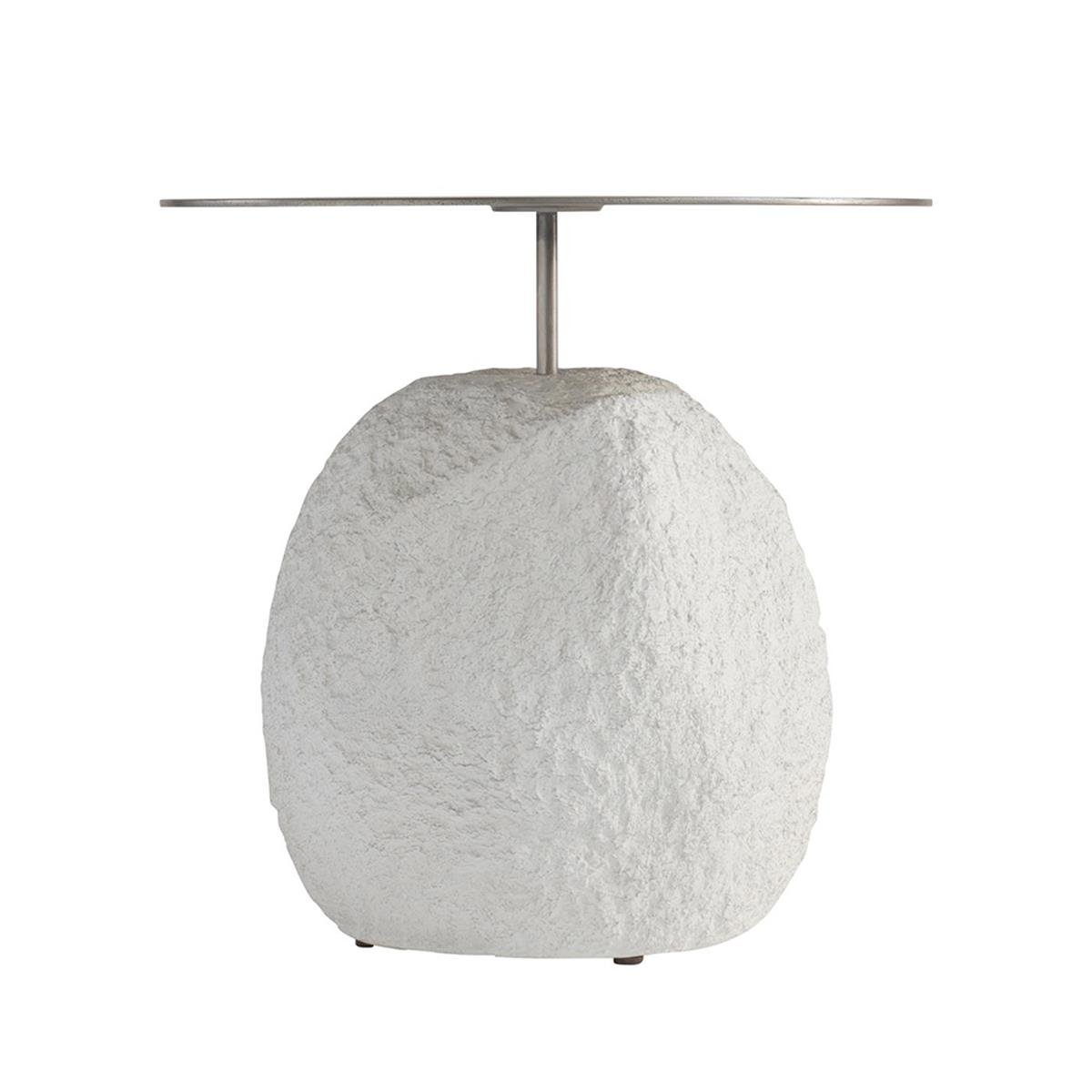 Trainon Yan Sehpa-Top Metal-Base Textured Quarry