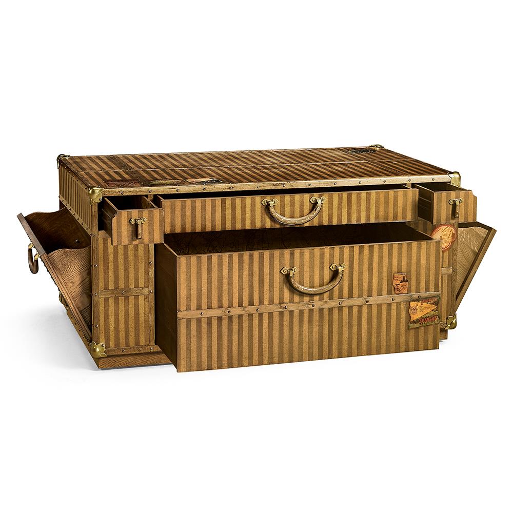 Travel Trunk Style with Storage Orta Sehpa