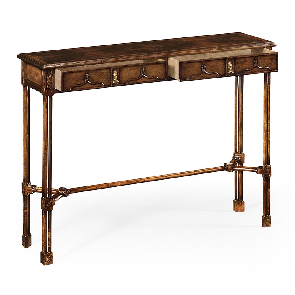 Tribeca Konsol - Small - Finish-Crw-05 (Dark American Crotch Walnut)
