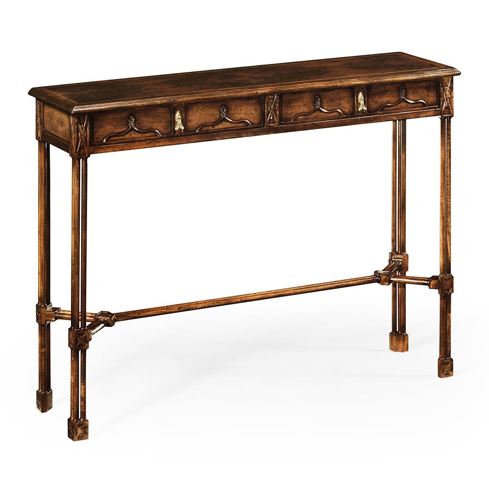 Tribeca Konsol - Small - Finish-Crw-05 (Dark American Crotch Walnut)