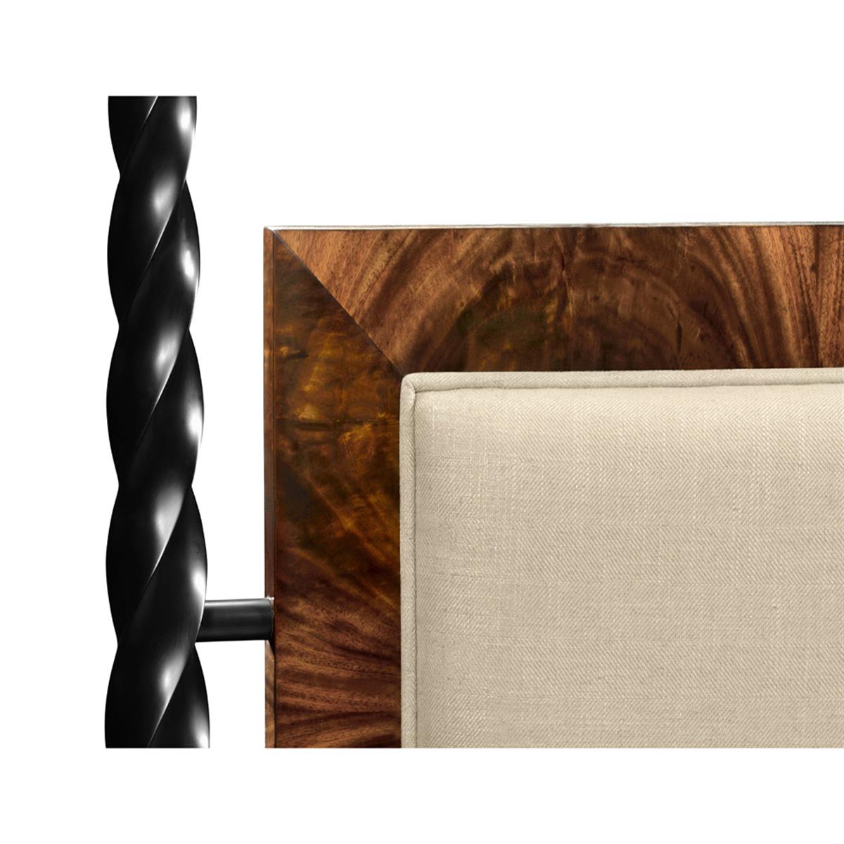 Tropical Walnut & Black Barleytwist US King Yatak