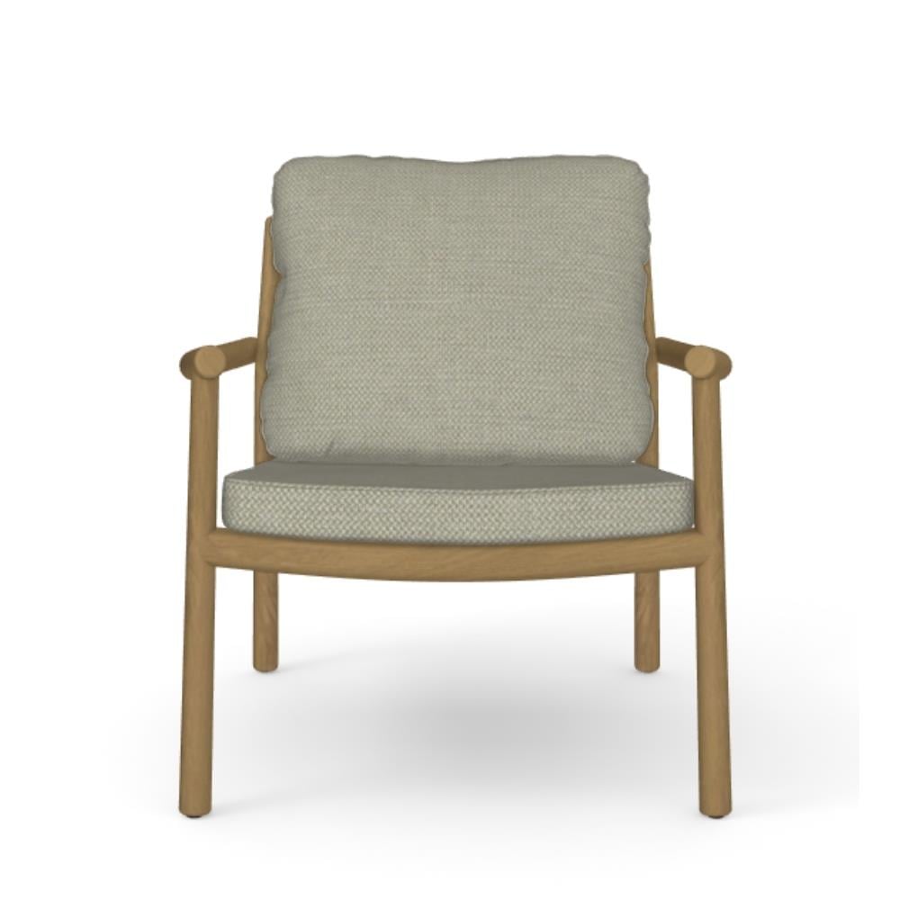 Ukiyo Teak Tekli Koltuk - Minder Sırt ve Oturum Minderi Rustic Weave Oyster E kategori