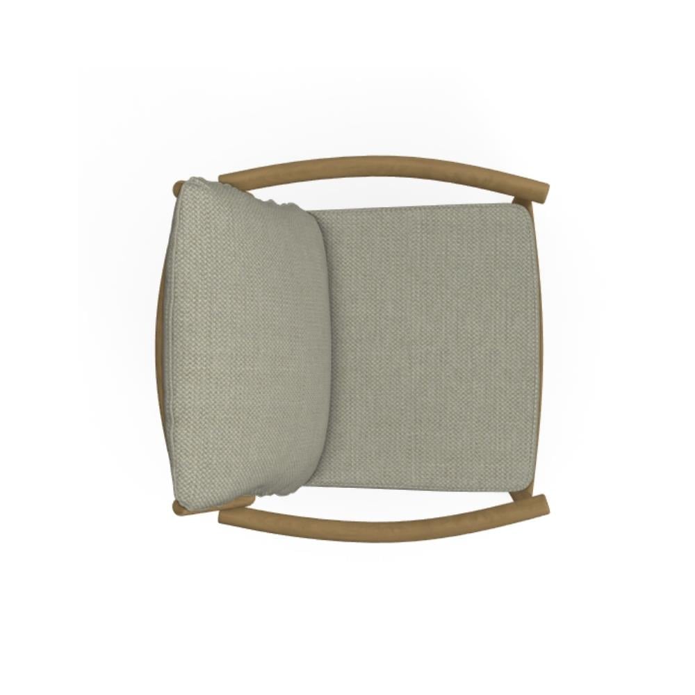 Ukiyo Teak Tekli Koltuk - Minder Sırt ve Oturum Minderi Rustic Weave Oyster E kategori