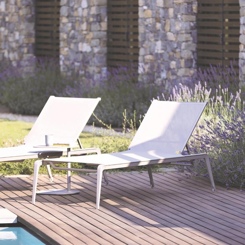 Ushuaia Şezlong-İskelet White-Kumaş White