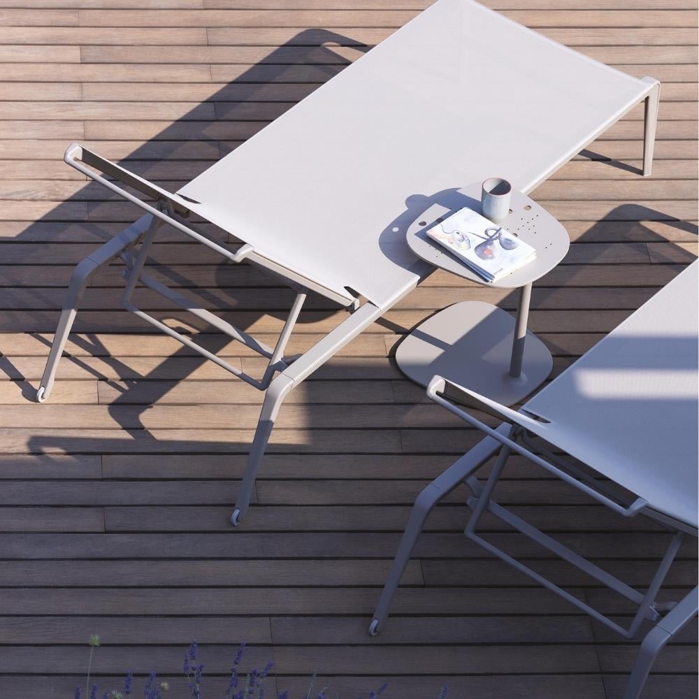 Ushuaia Şezlong-İskelet White-Kumaş White