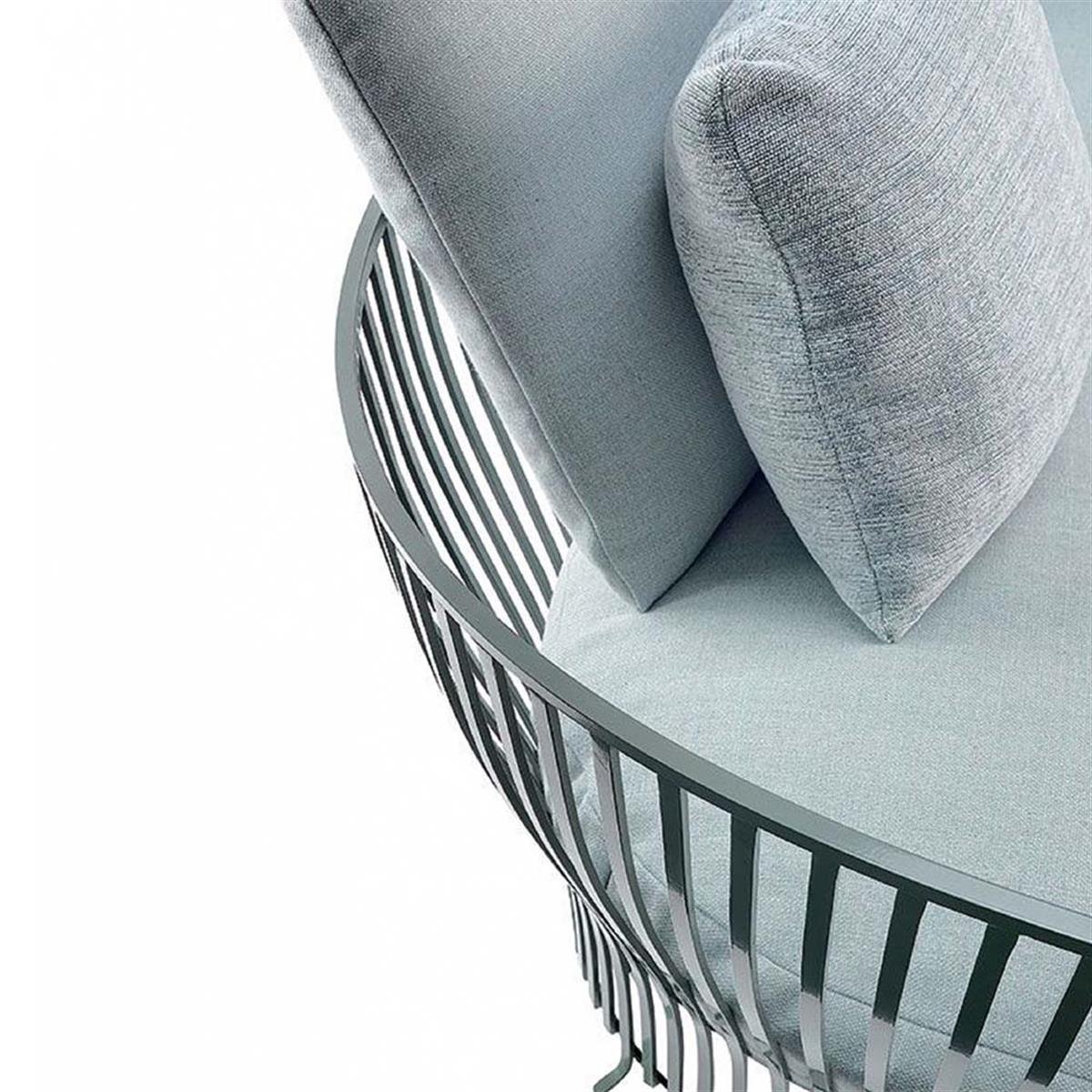 Venexia İkili Kanepe-İskelet Aluminium Mineral Grey-(Sunbrella Minder Dahil)