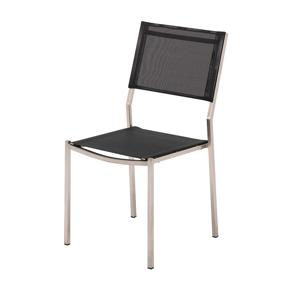 Vigo İstiflenebilir Kolsuz Sandalye-Paslanmaz Çelik-Ep / Charcoal