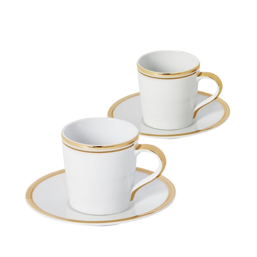 Wilshire-Espresso Cup & Saucer-S/2- Gold