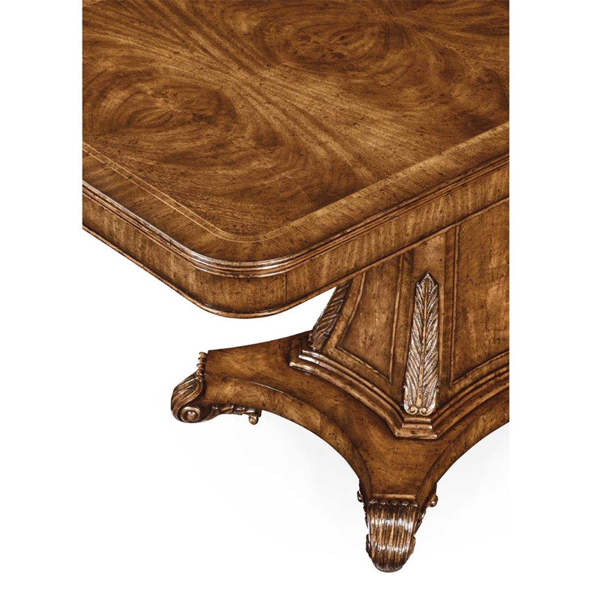 Windsor Yemek Masası - Regency style - Finish-Crw-02 (Medium Crotch Walnut)