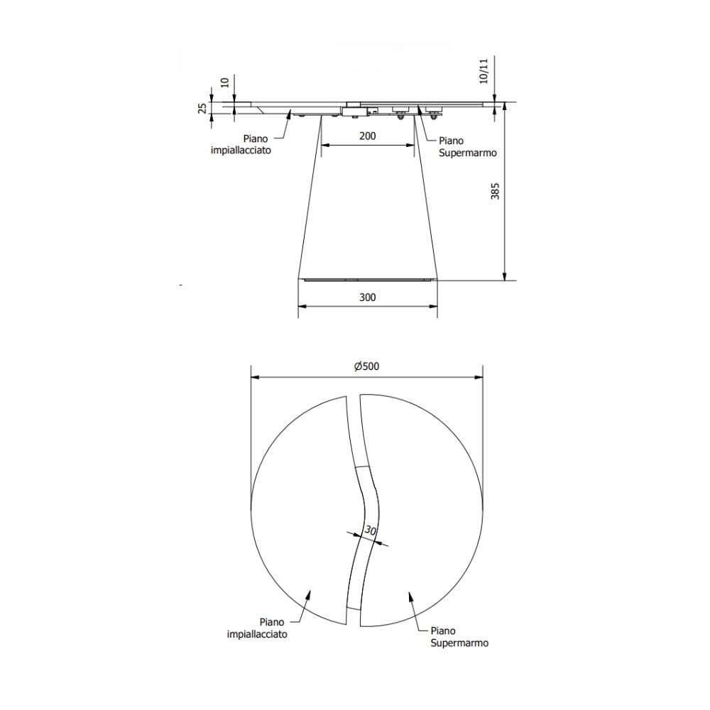 Yang Yan Sehpa (50)-Frame Aged Brass (M328)-Top Noir Desir Matt (CM025)-Top Oak Spress Veneer (L002)