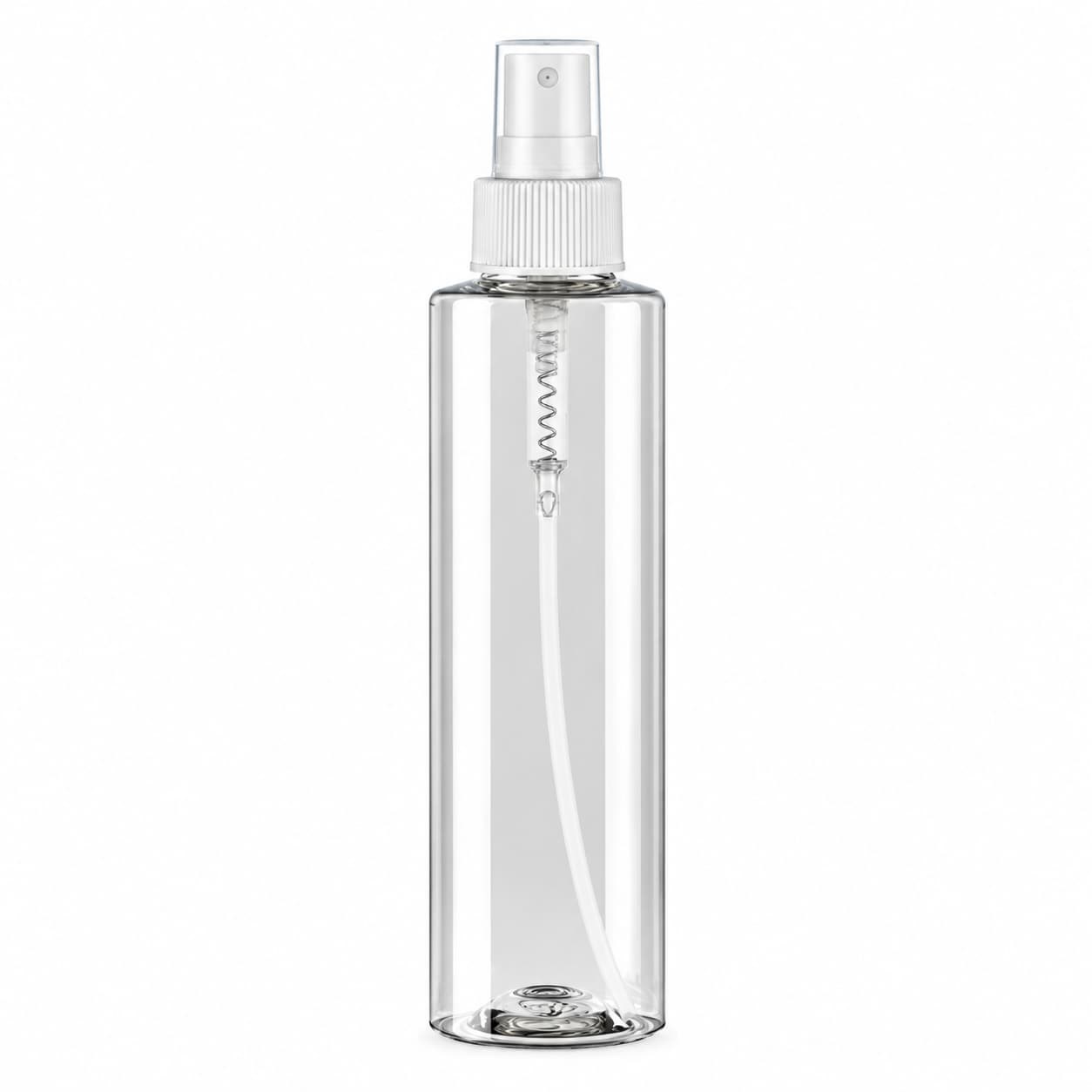 100 ml Silindir PET Sprey Şişe – Şeffaf Parmak Spreyli - Spreyli Şişeler 