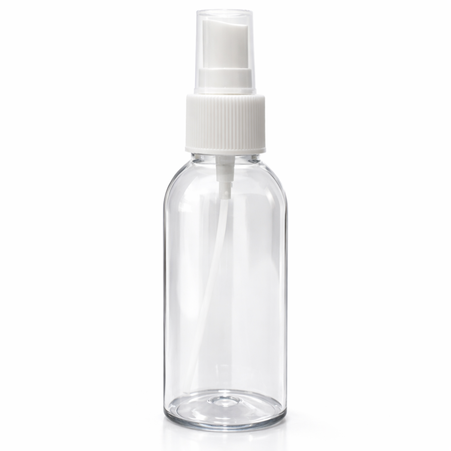 100 ml PET şişe beyaz sprey başlıklı