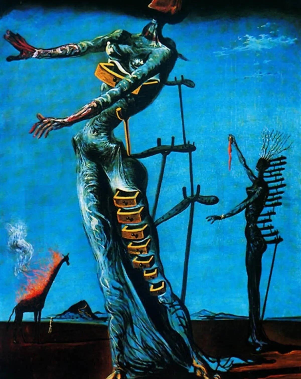 Salvador Dali Çekmece Bacaklı Kadın 41x53 PixArt Sanat Elmas