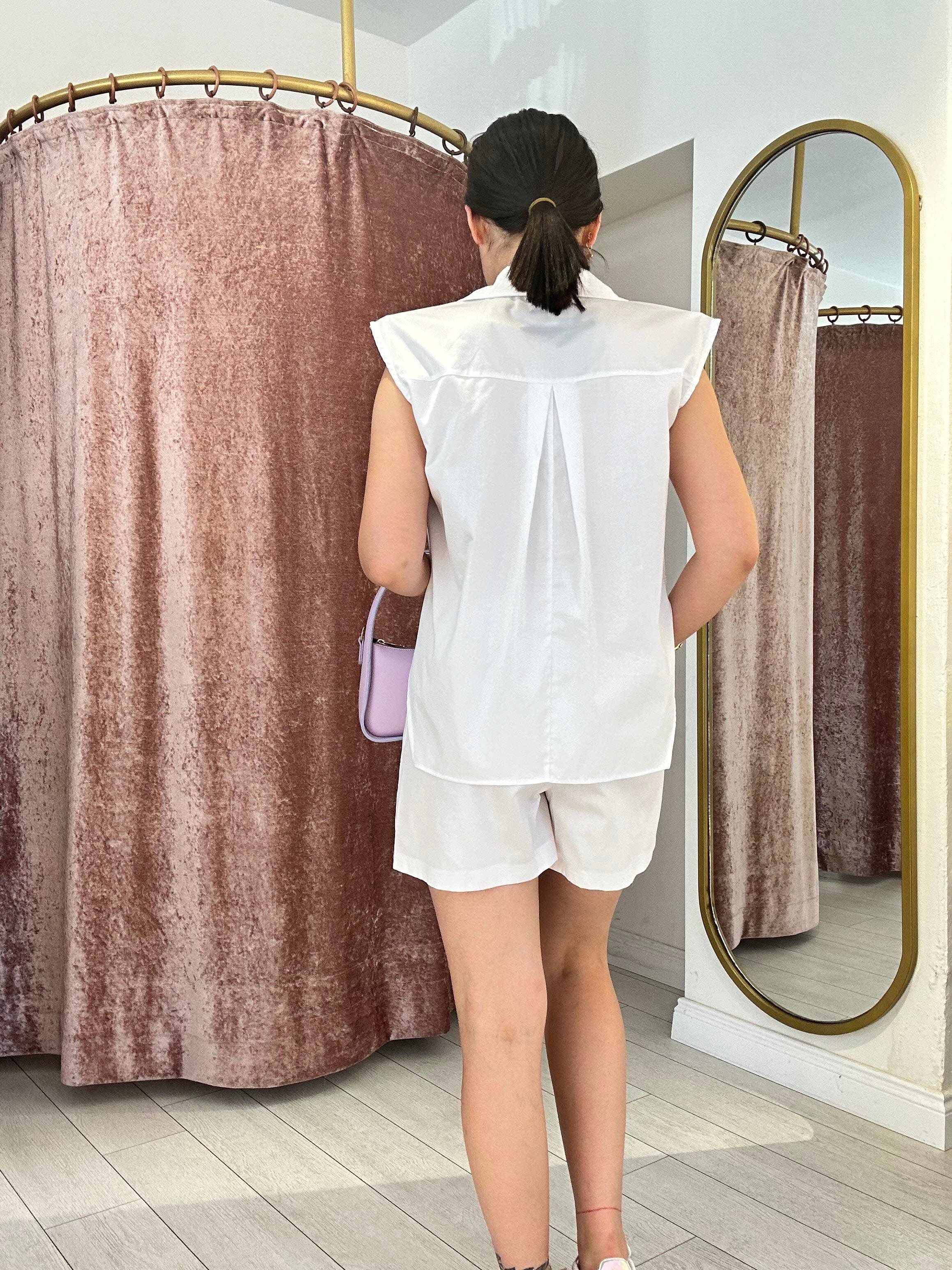 Gömlek Ve Şort Takım Beyaz