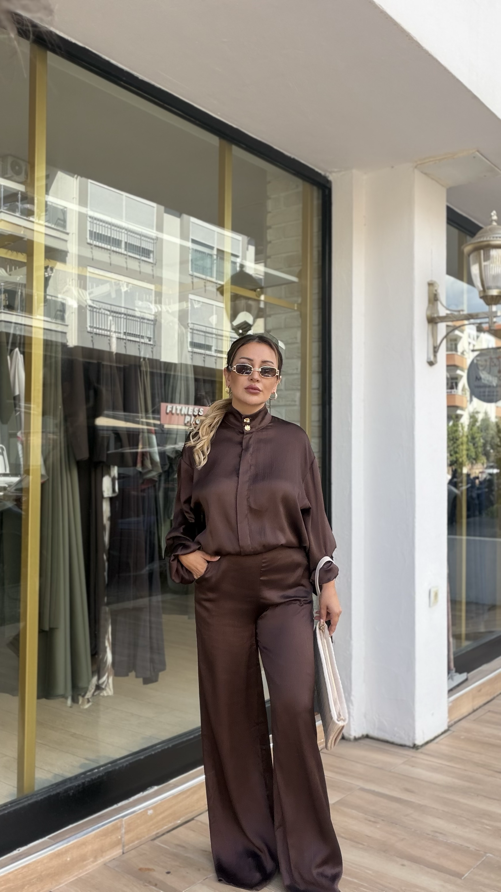 Parlak Kumaş Takım