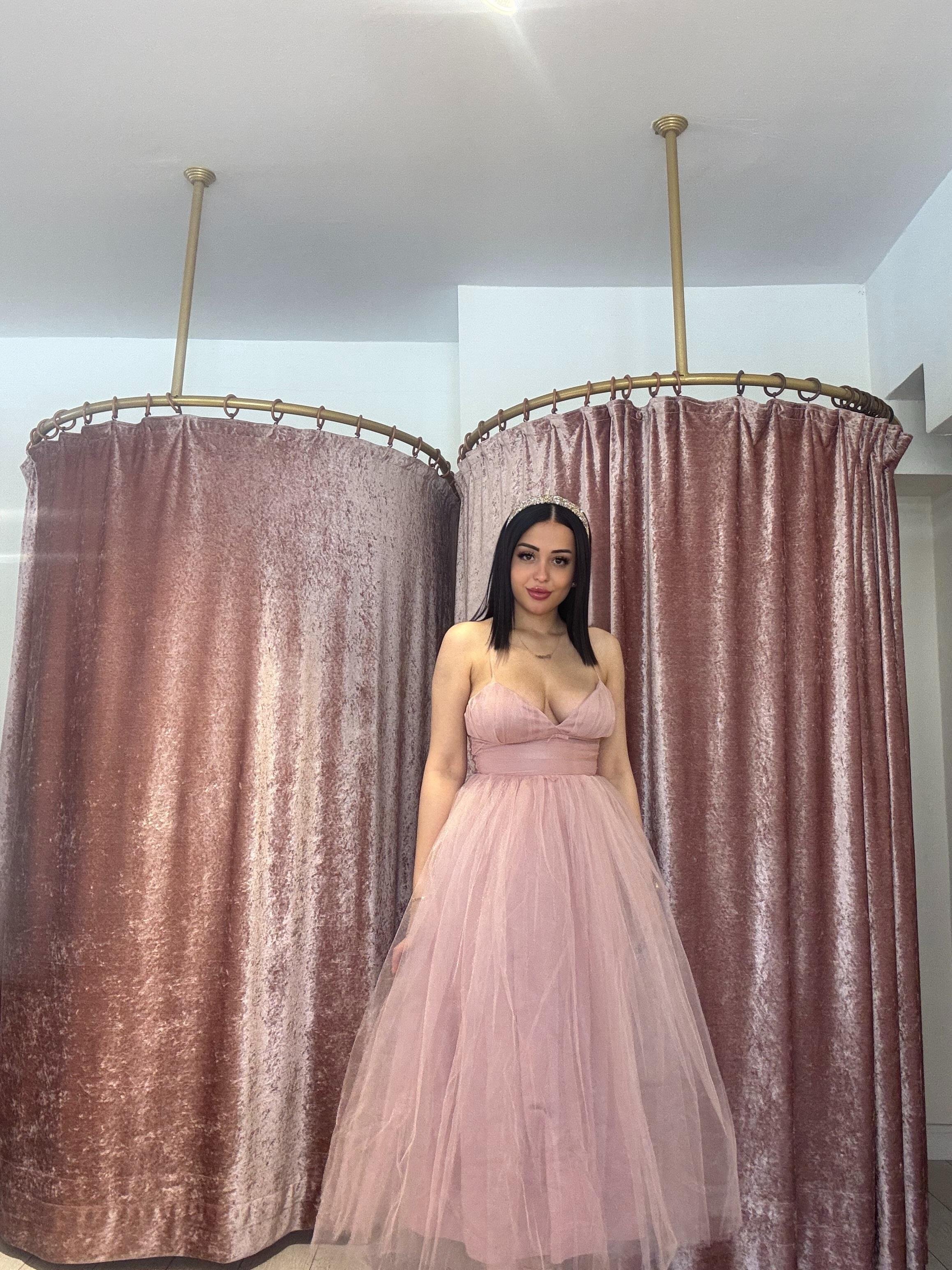 Tütü Midi Boy Elbise Pudra