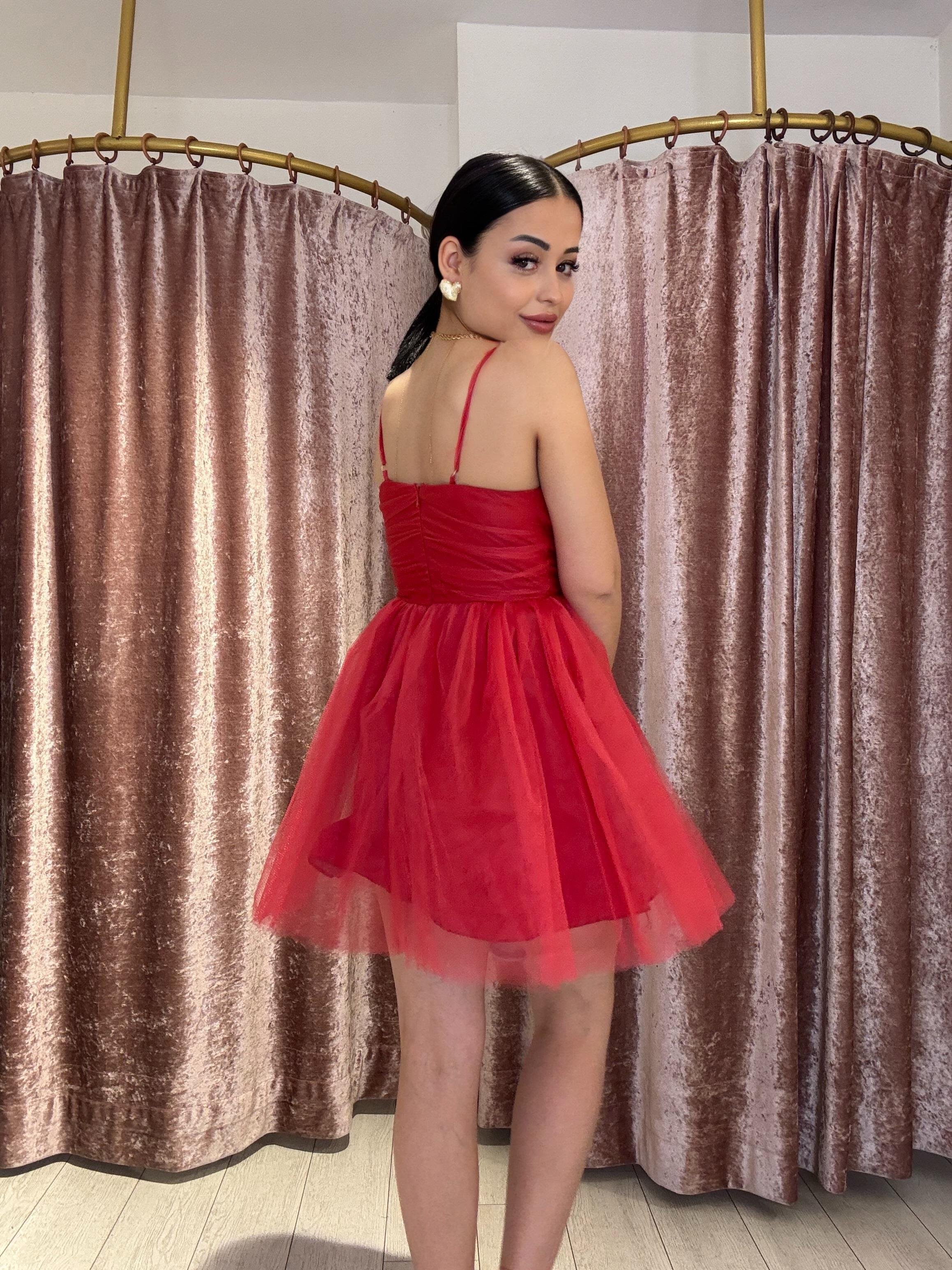 Tütü Mini Elbise Kırmızı