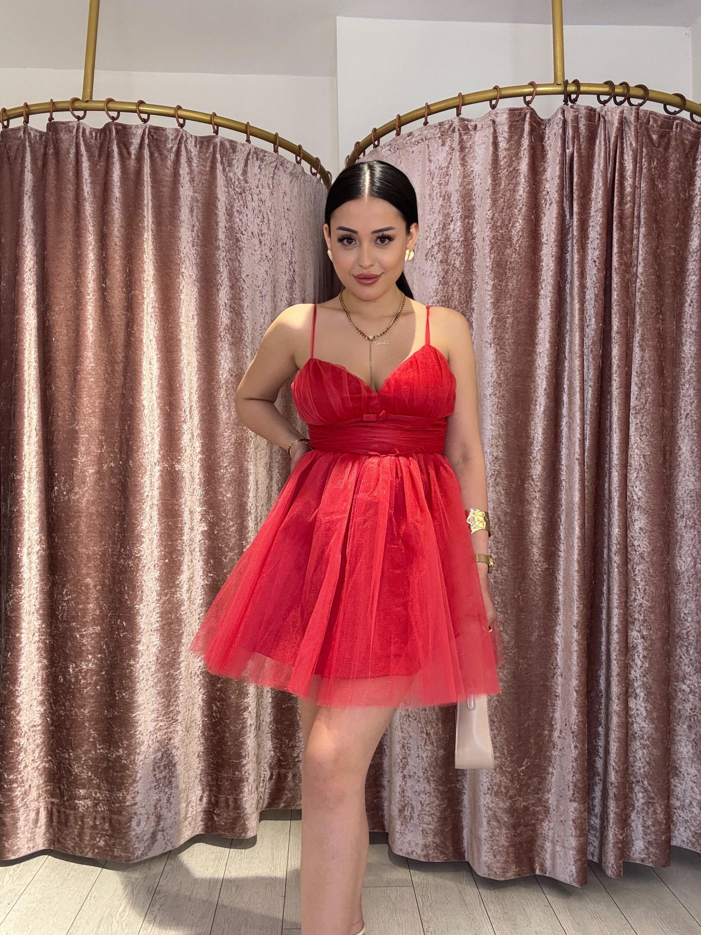 Tütü Mini Elbise Kırmızı