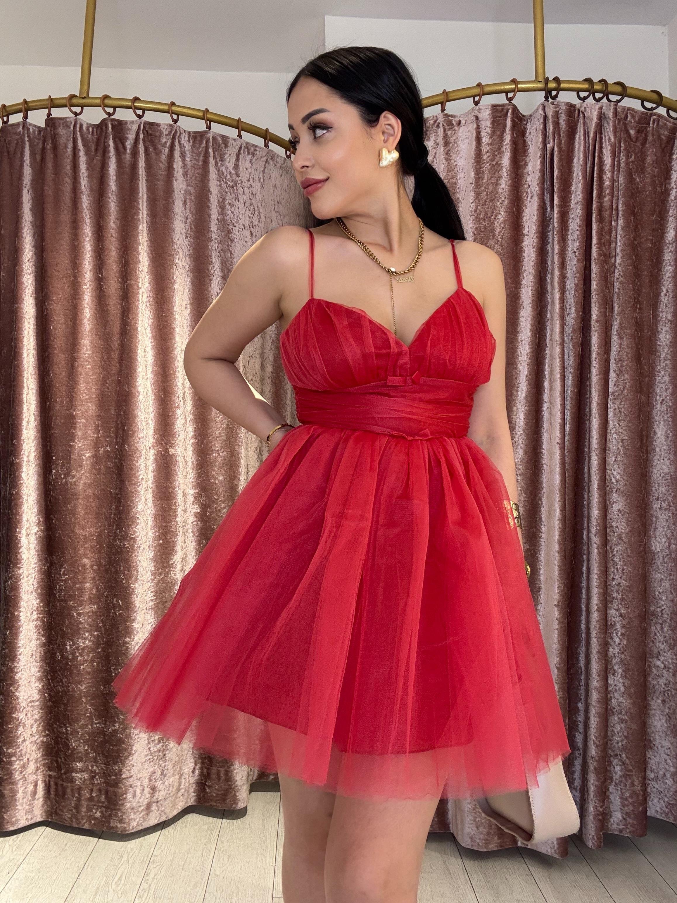 Tütü Mini Elbise Kırmızı