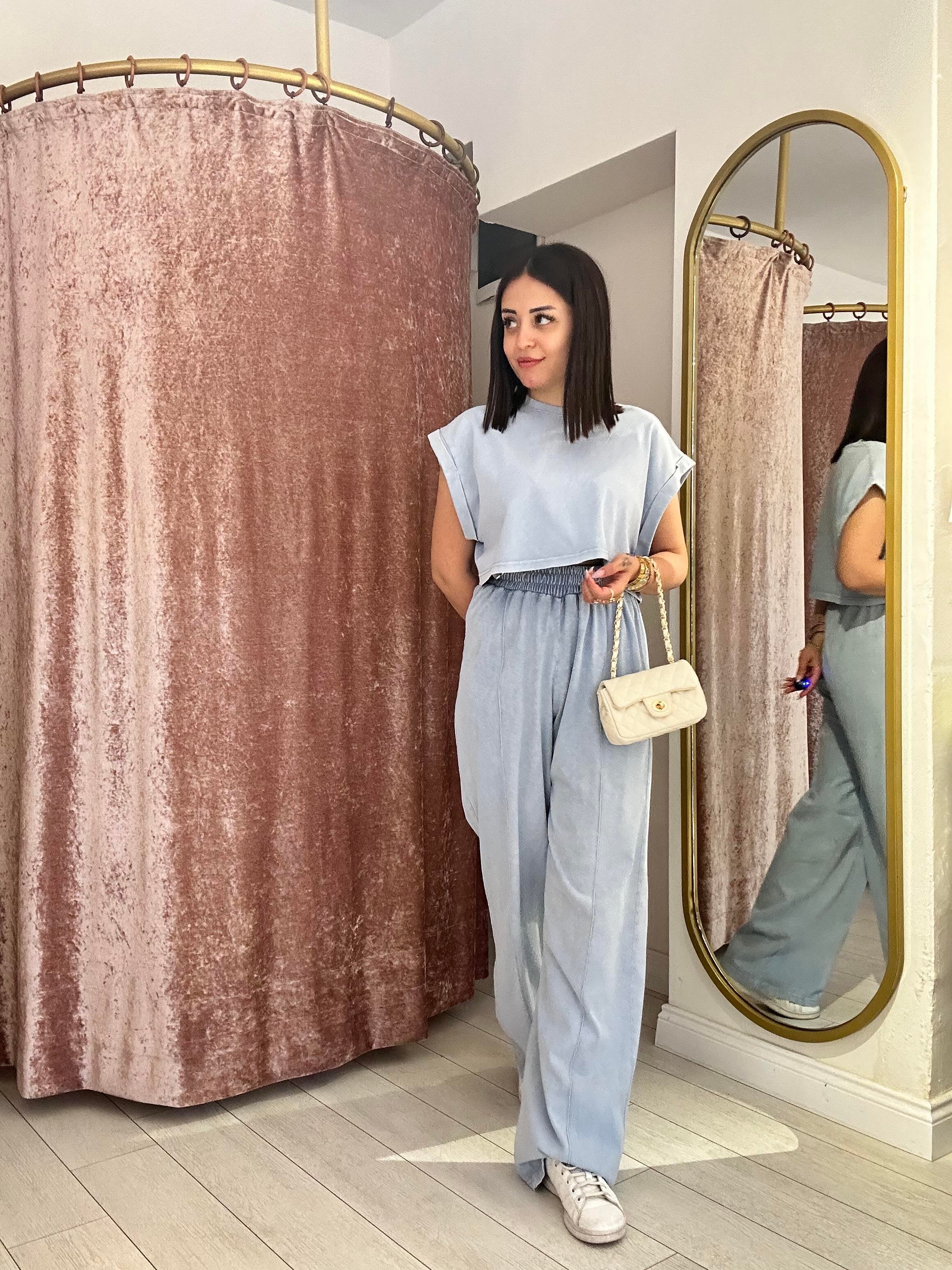 Yıkama Kumaş Spor Takım Mavi