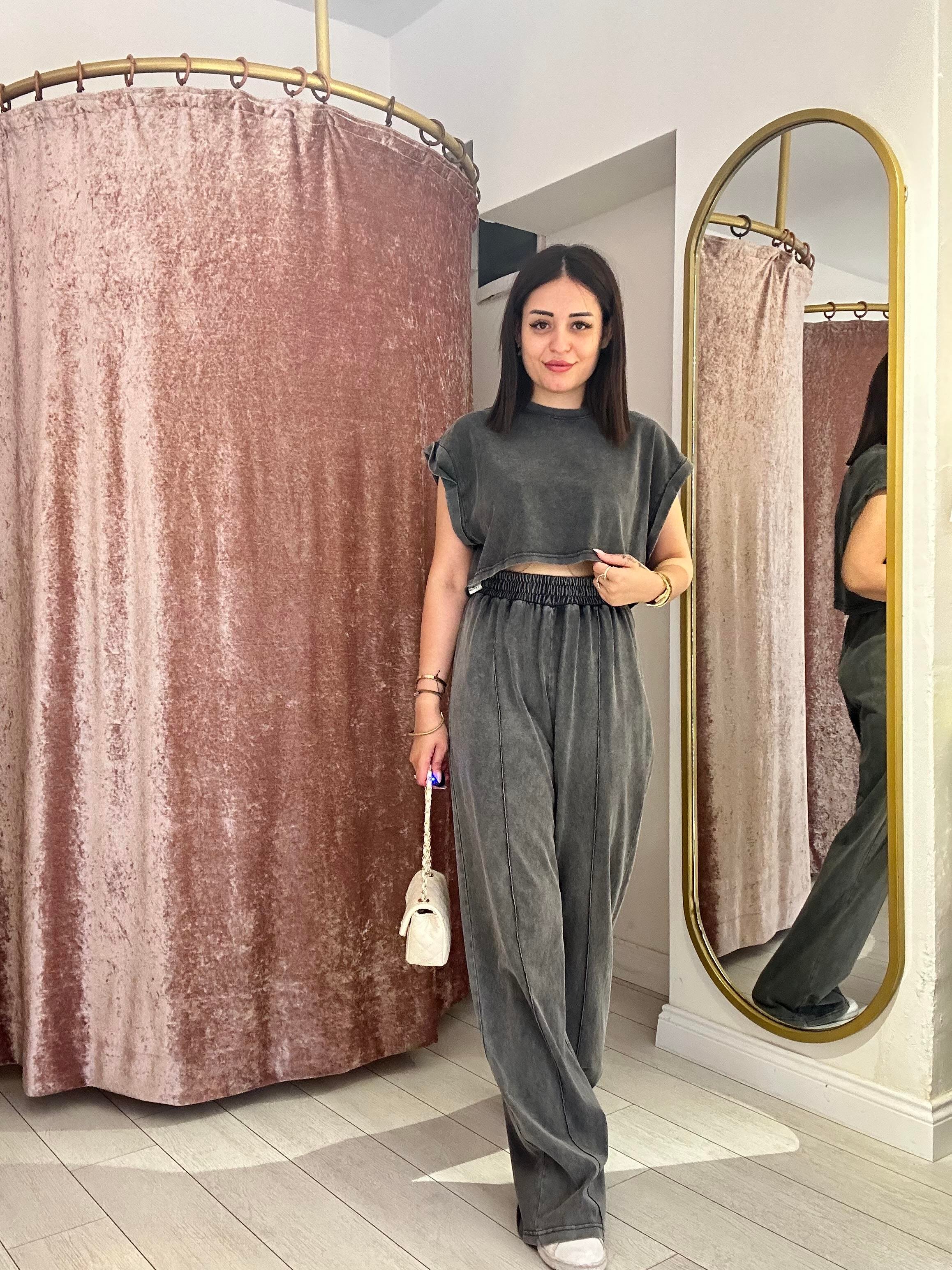 Yıkama Kumaş Spor Takım Siyah