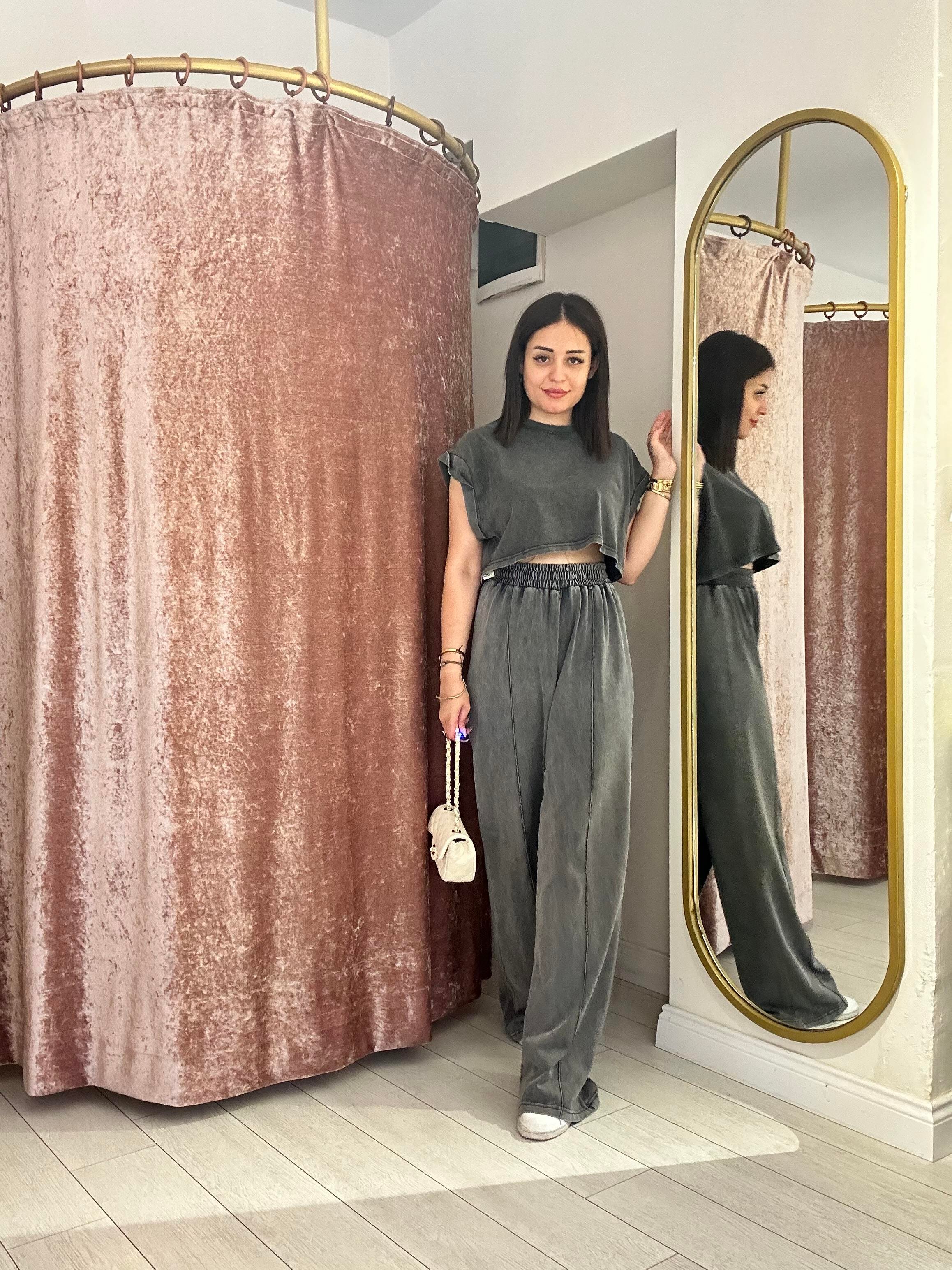 Yıkama Kumaş Spor Takım Siyah