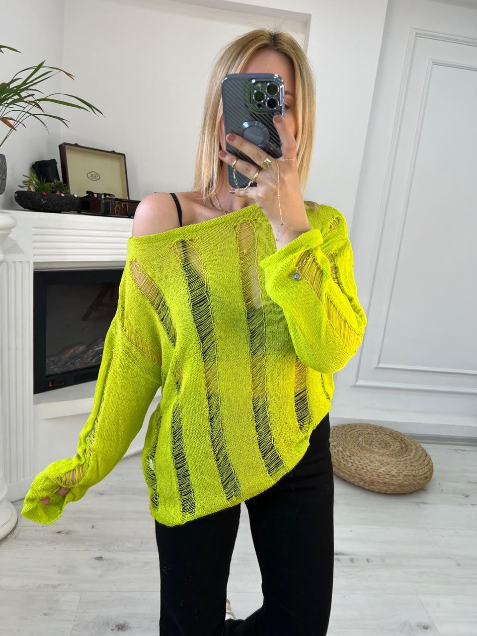 0003 Merserize Triko NEON YEŞİL