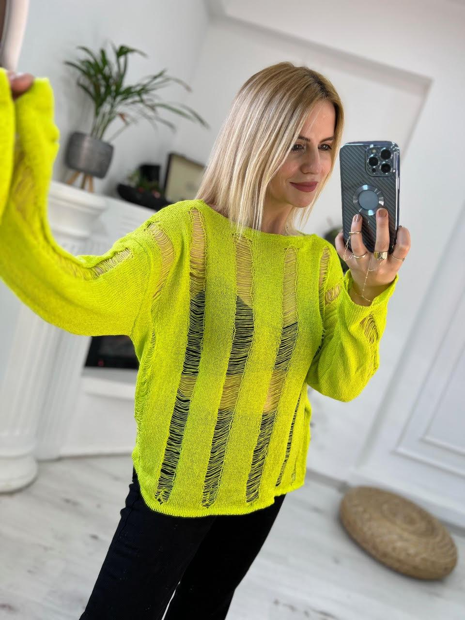 0003 Merserize Triko NEON YEŞİL