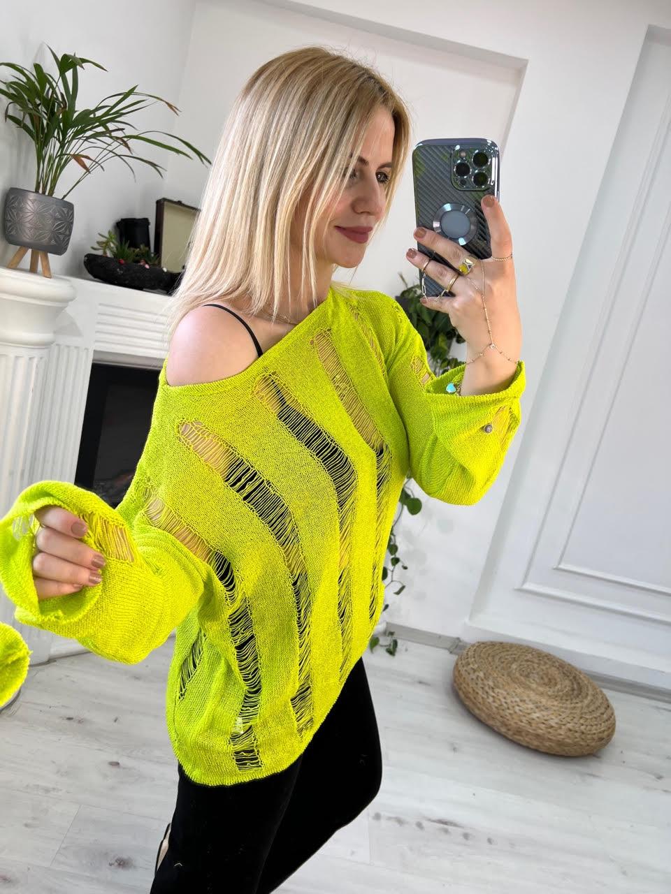 0003 Merserize Triko NEON YEŞİL