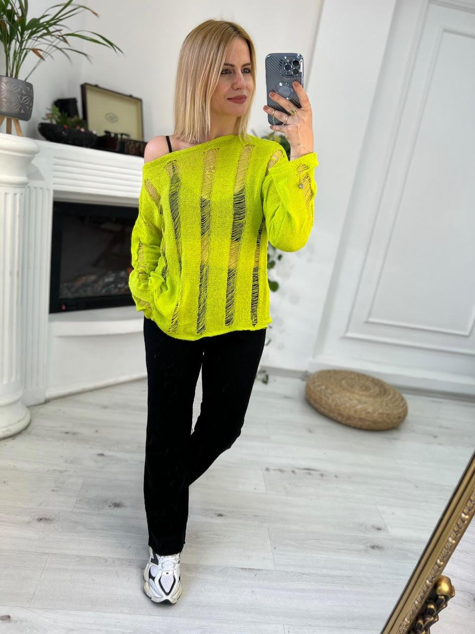 0003 Merserize Triko NEON YEŞİL