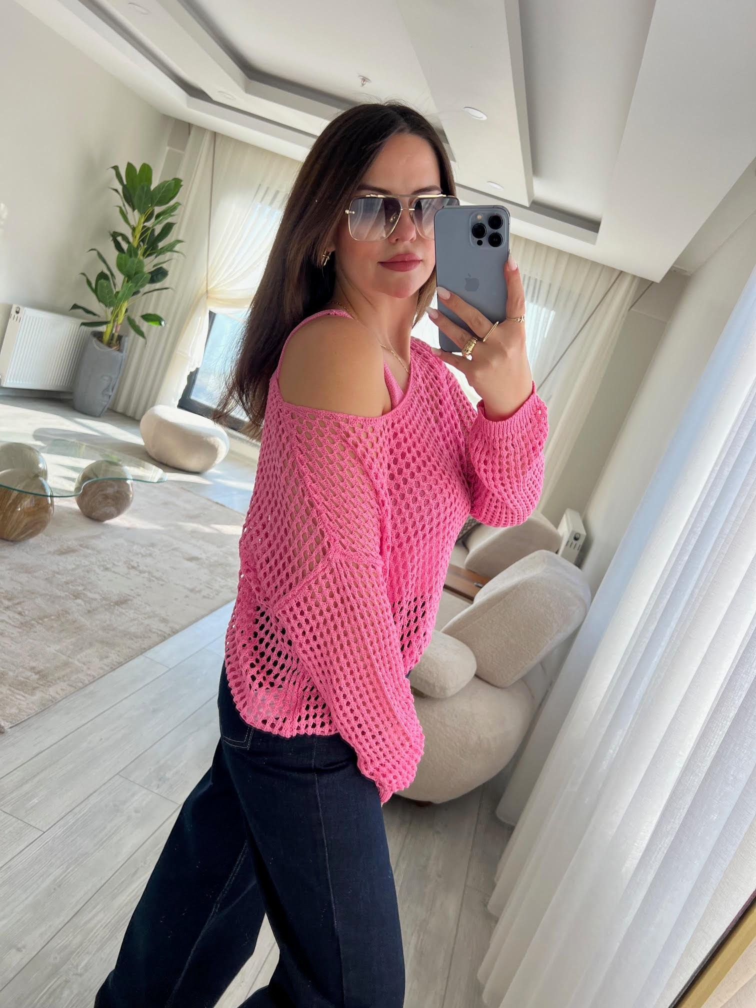 0150 İkili Delikli Triko PEMBE