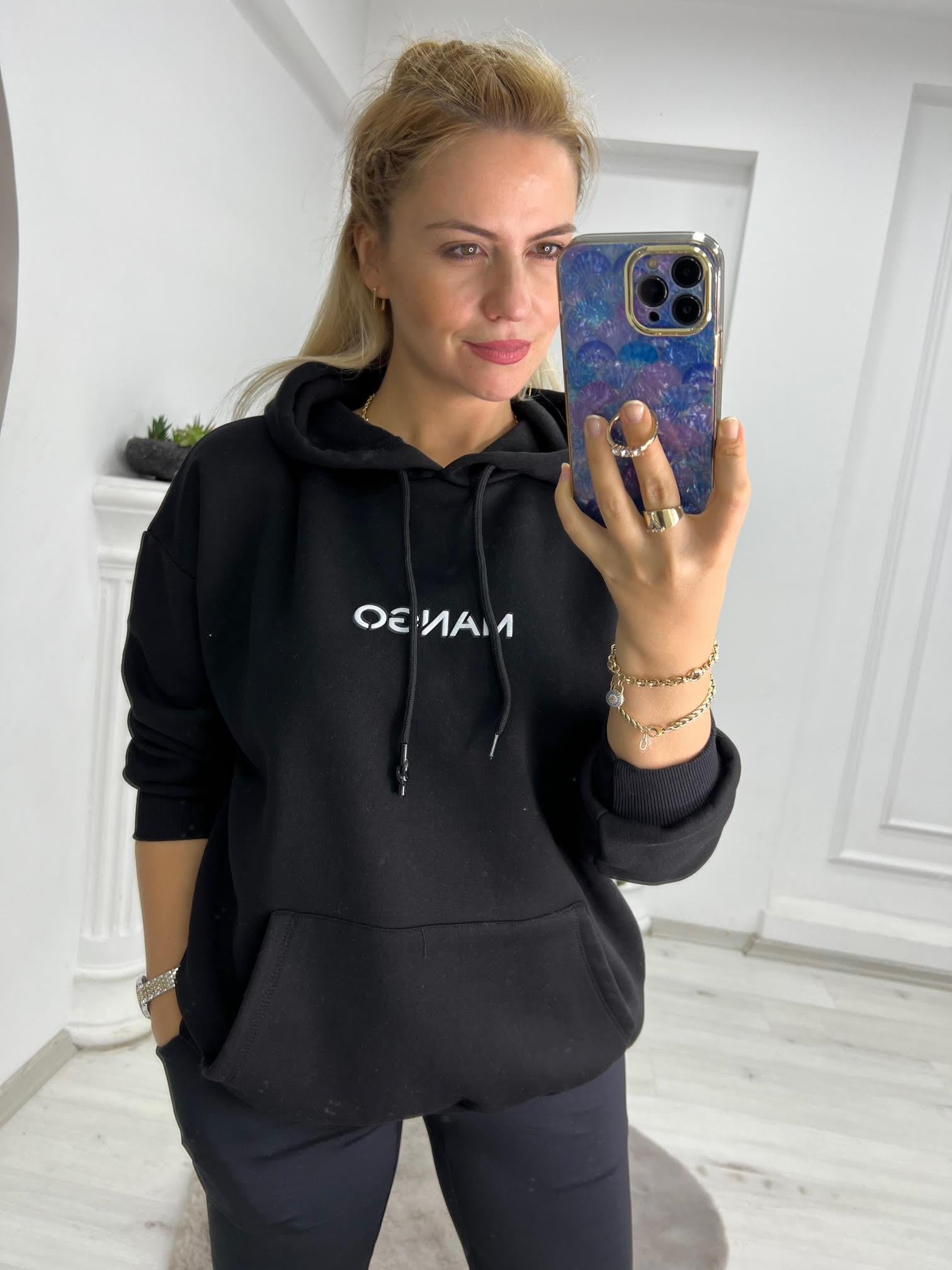 02 Kapüşonlu Sweat SİYAH