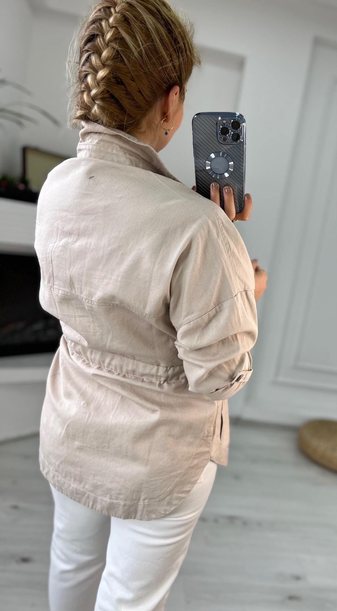 0259 Gabardin Ceket BEJ