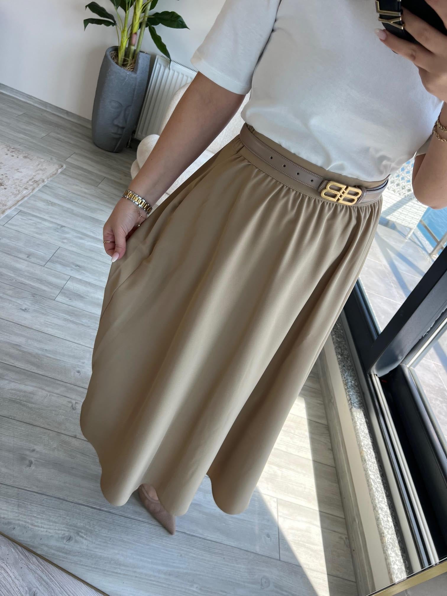 0319 Volanlı Etek BEJ