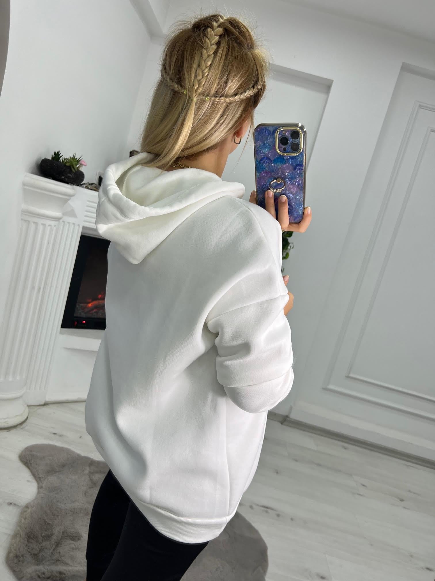 04 Kuş Baskılı Sweat BEYAZ
