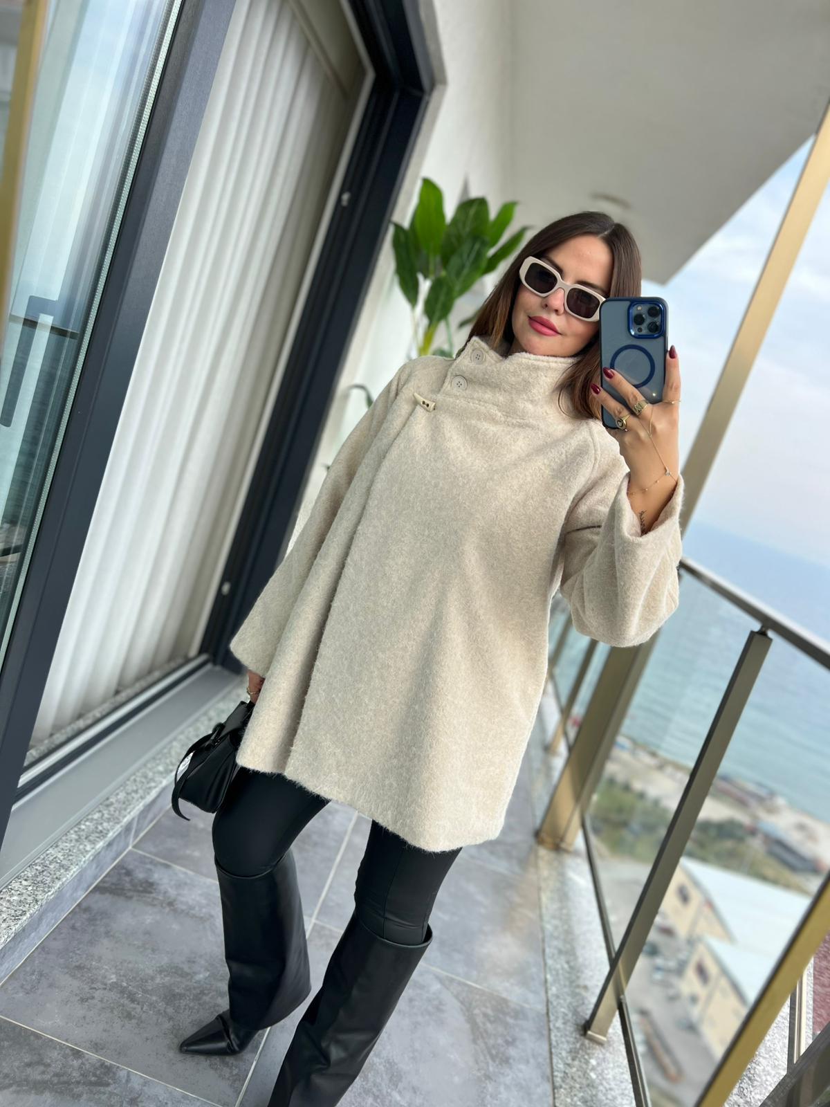 0675 Kuruvaze Kaşe Kaban EKRU