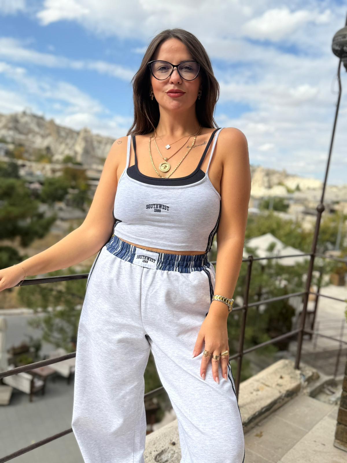 0810 Tasarım Üçlü Takım GRİ
