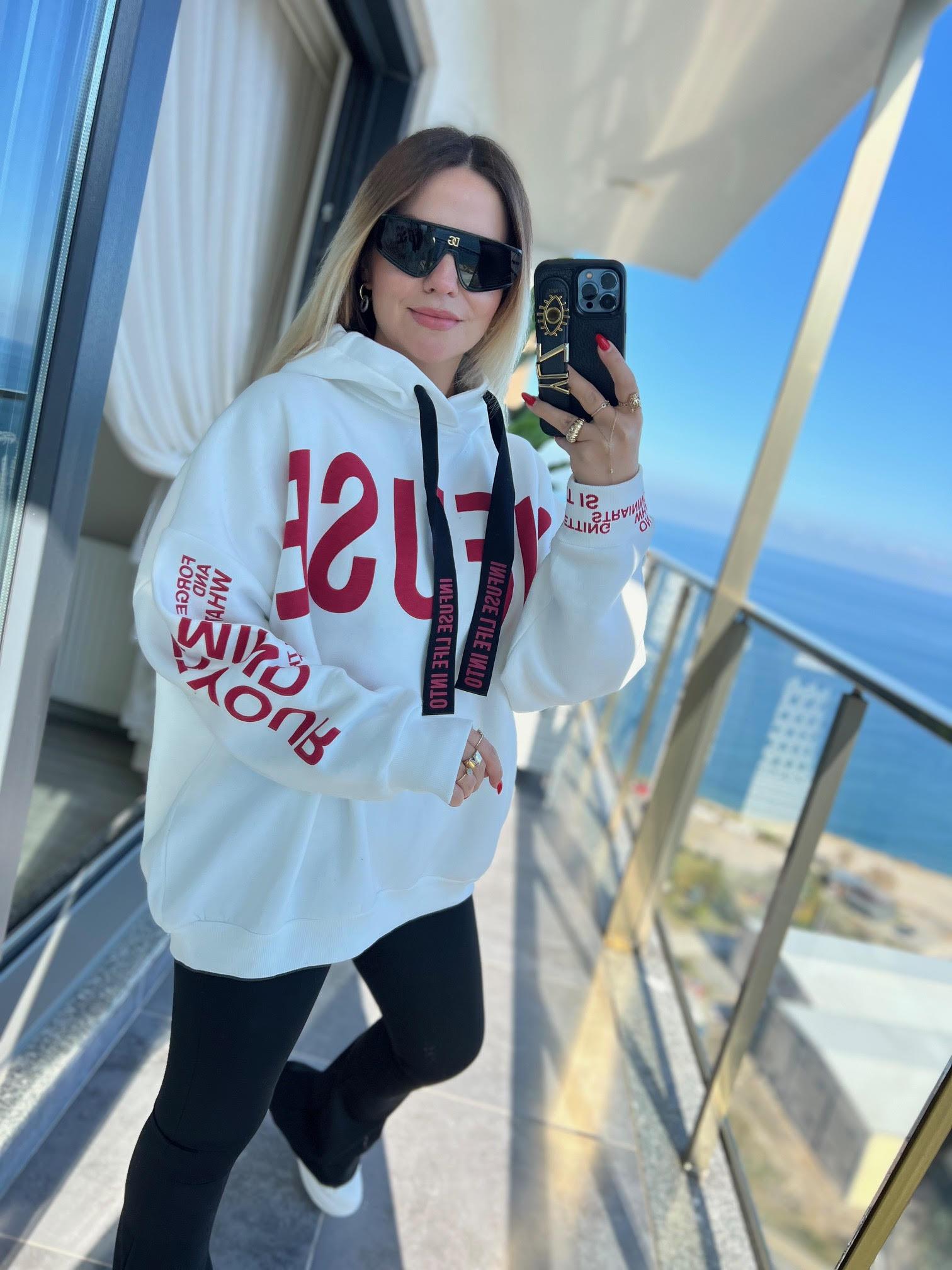 10095 İçi Polar İpli Sweat EKRU