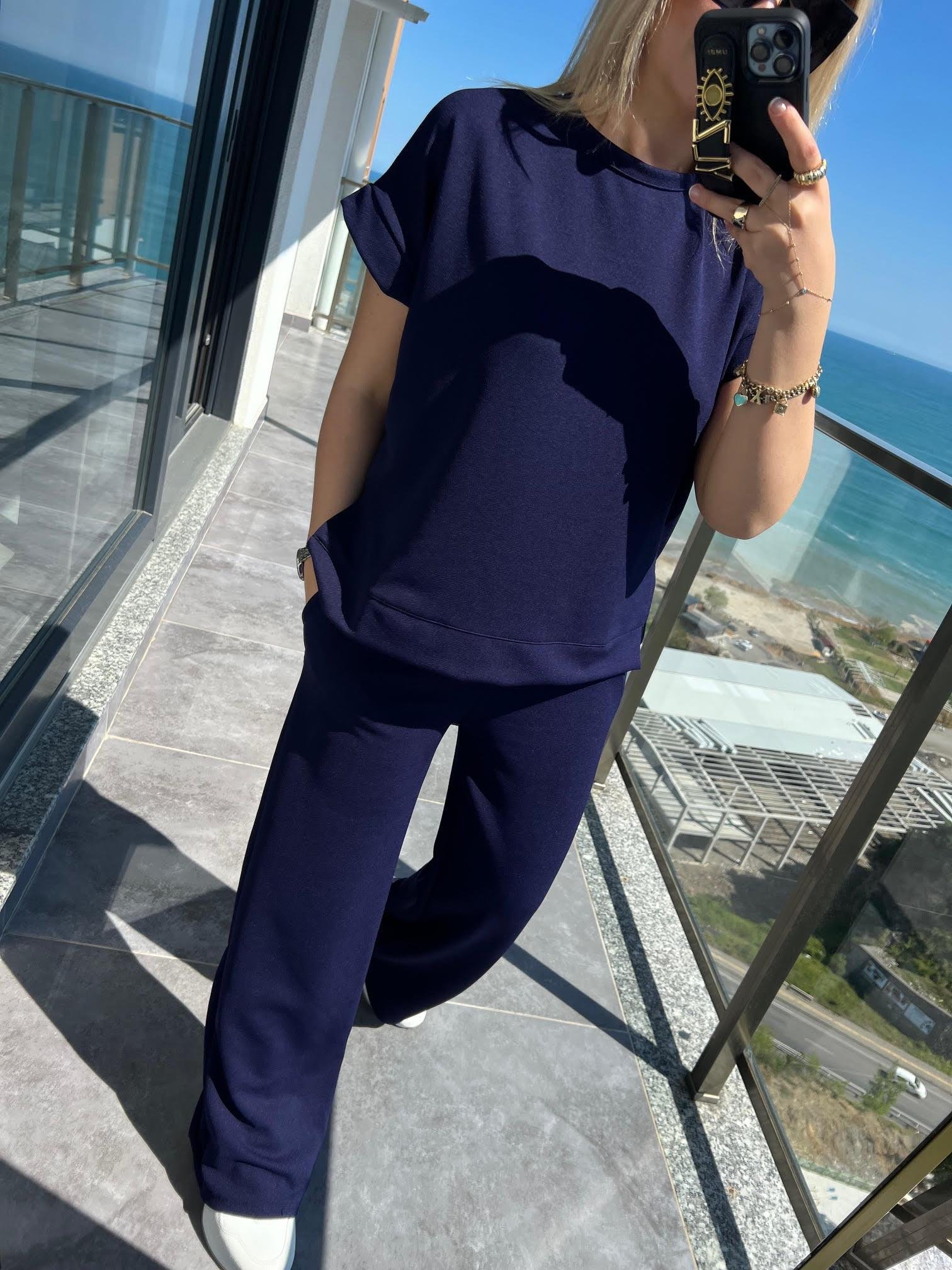 1011 Bluz Pantolon Takım LACİVERT