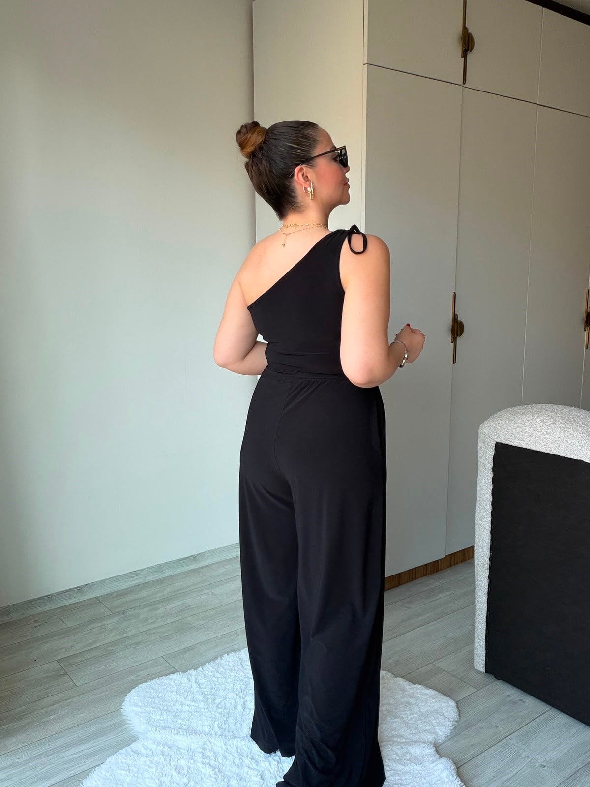 1058 Tek Omuz Tulum SİYAH