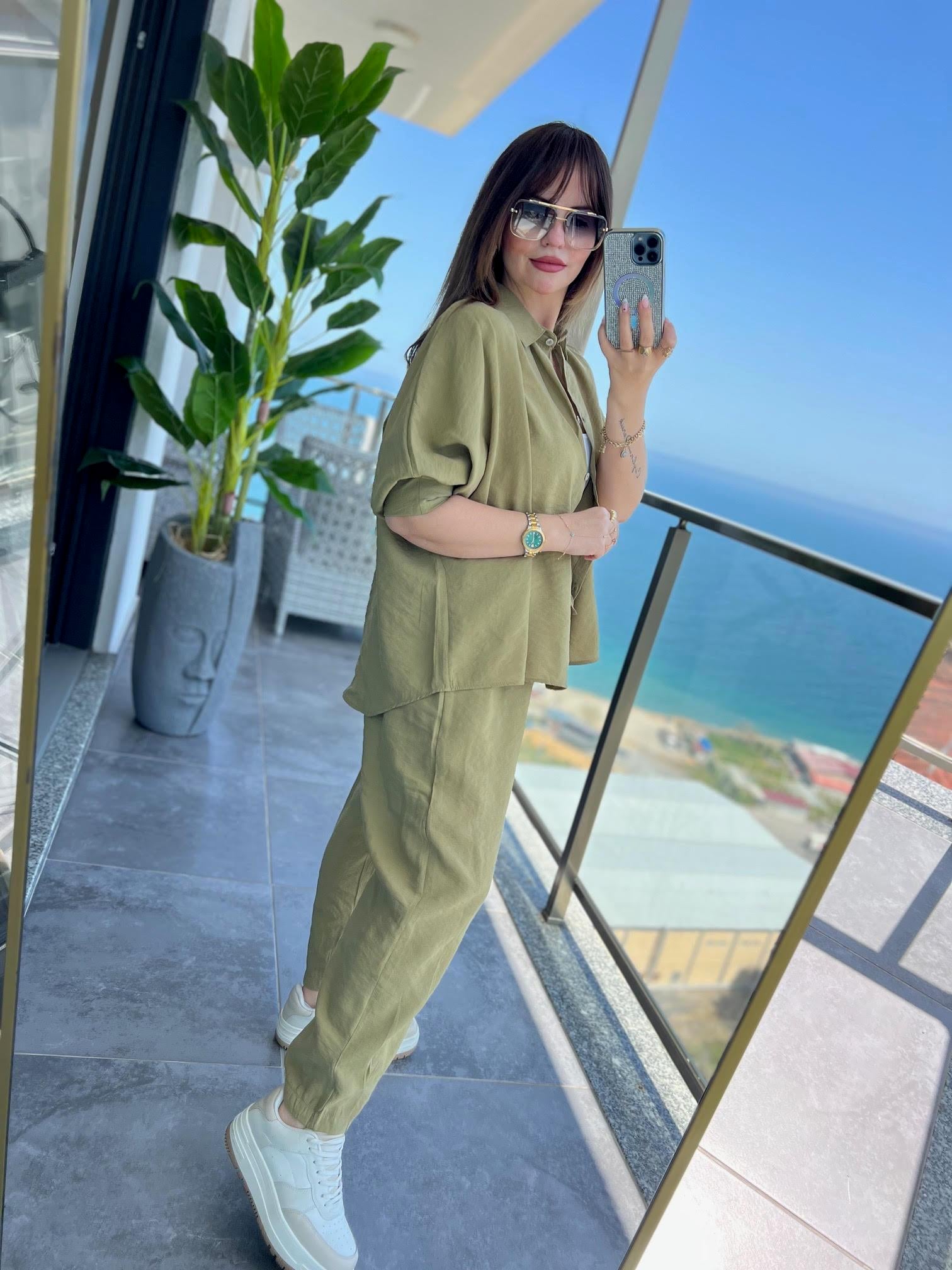 1190 Standart Beden Takım olive